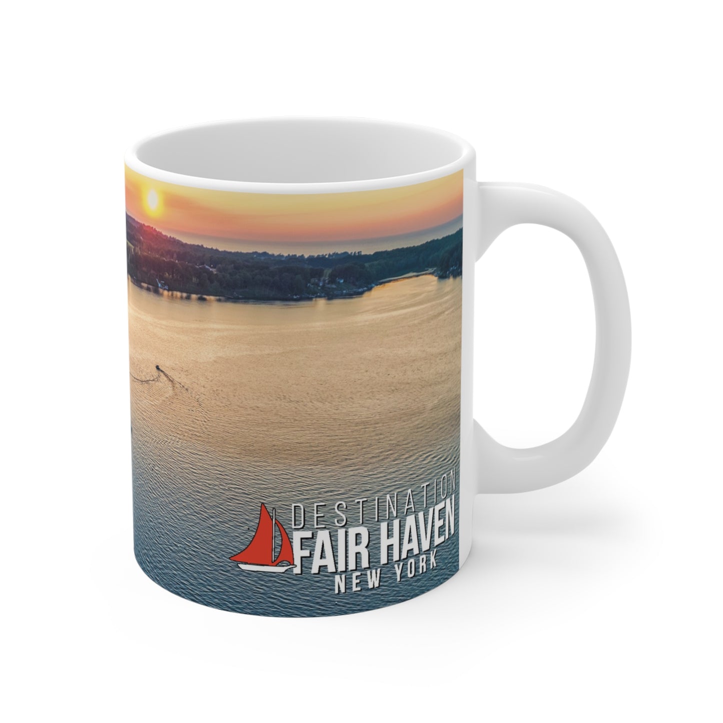 onePhoto Eldredge Point Bay View Mug - 11oz Nature Photography Coffee Cup