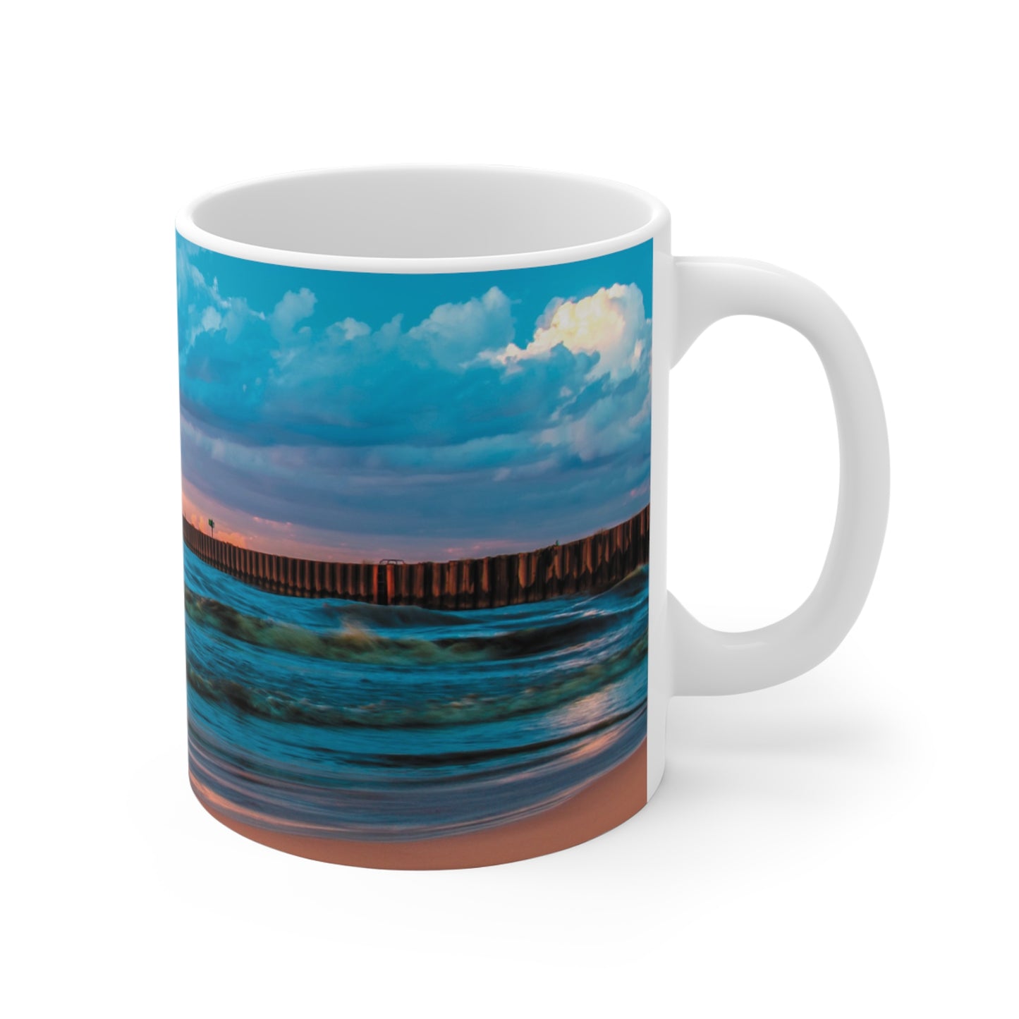 onePhoto Destination Fair Haven, New York Mug - West Pier View