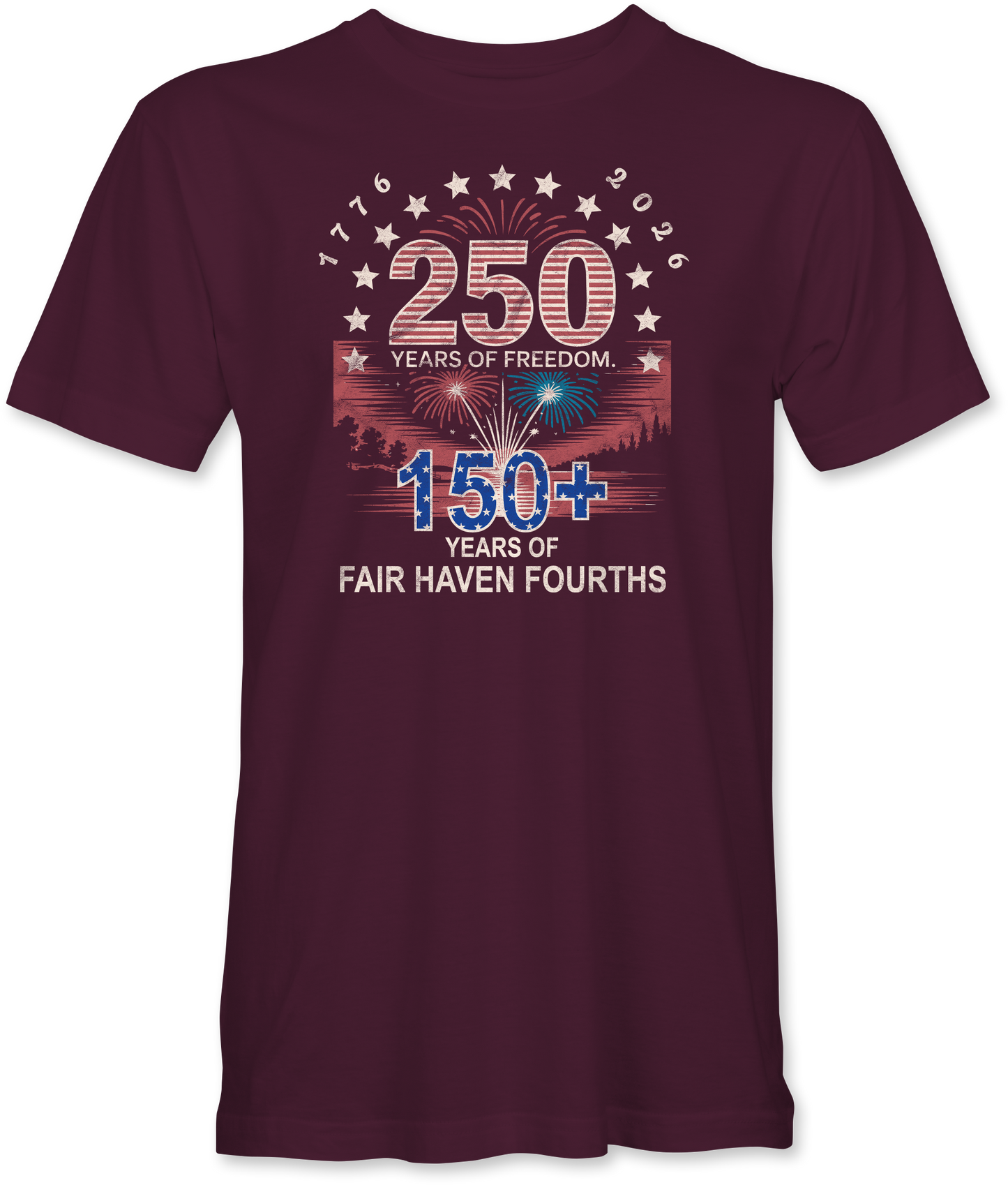 Fair Haven Fourths: 250 Years of Freedom Distressed T-Shirt