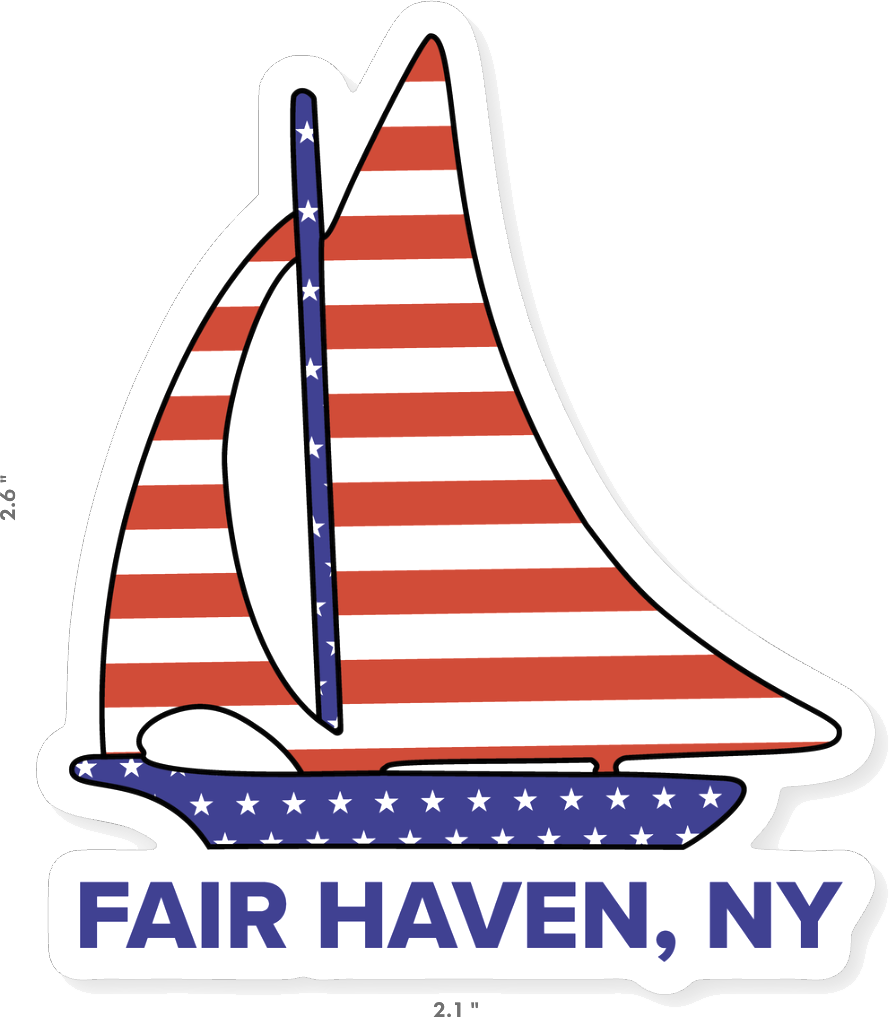 Stars & Stripes Red Sail Sticker