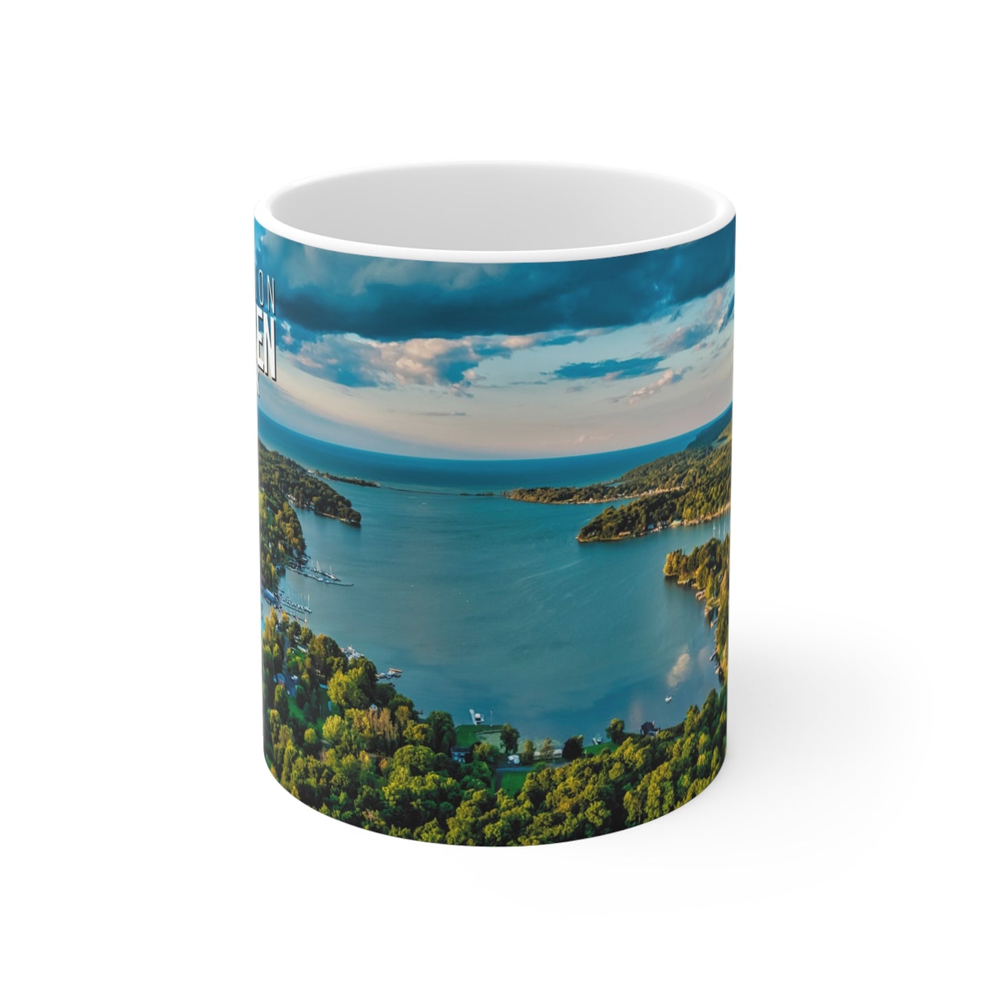 onePhoto Little Sodus Bay 11oz Mug - Perfect Gift for Nature Lovers and Travelers