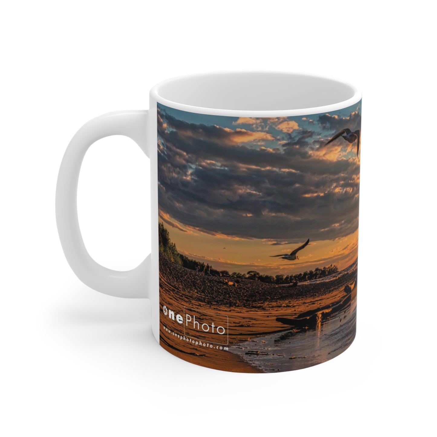 onePhoto Fair Haven West Side Sunset Mug - 11oz Coffee Cup for Nature Lovers