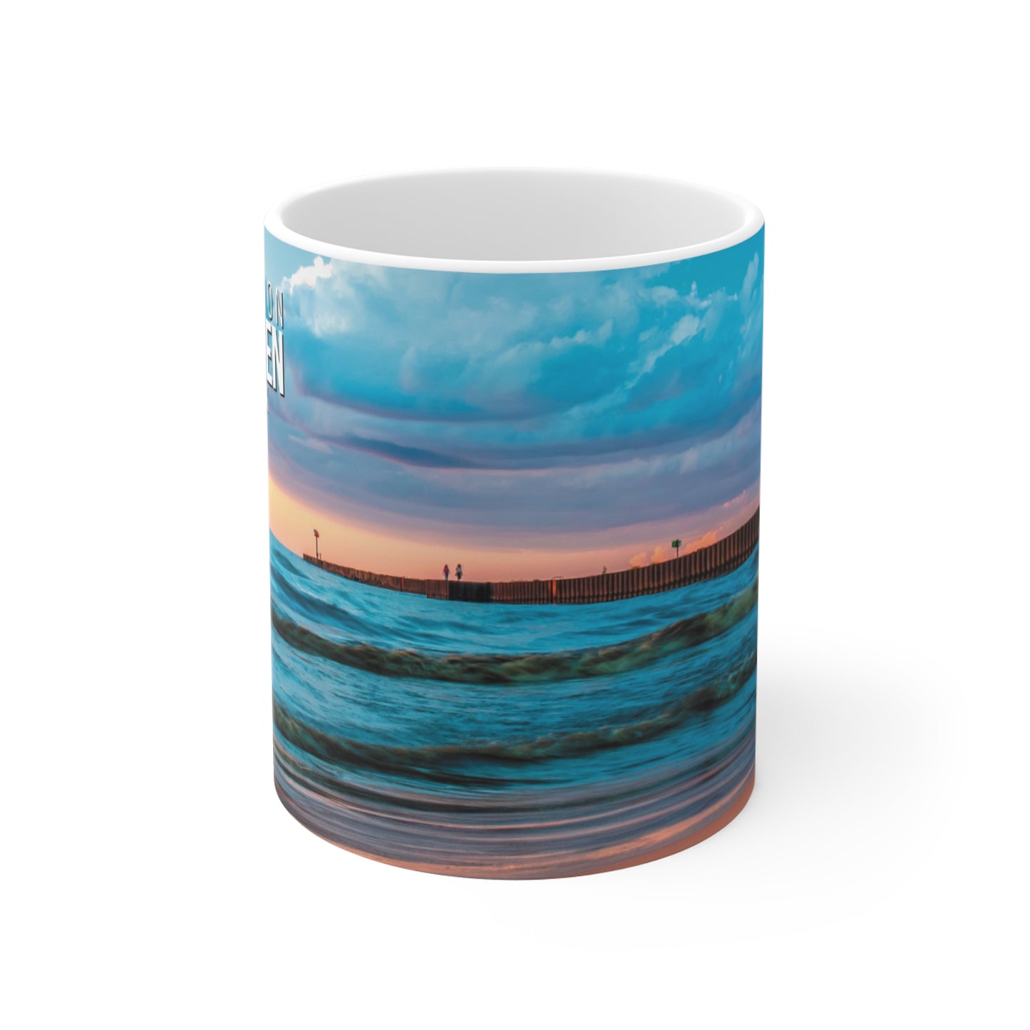 onePhoto Destination Fair Haven, New York Mug - West Pier View