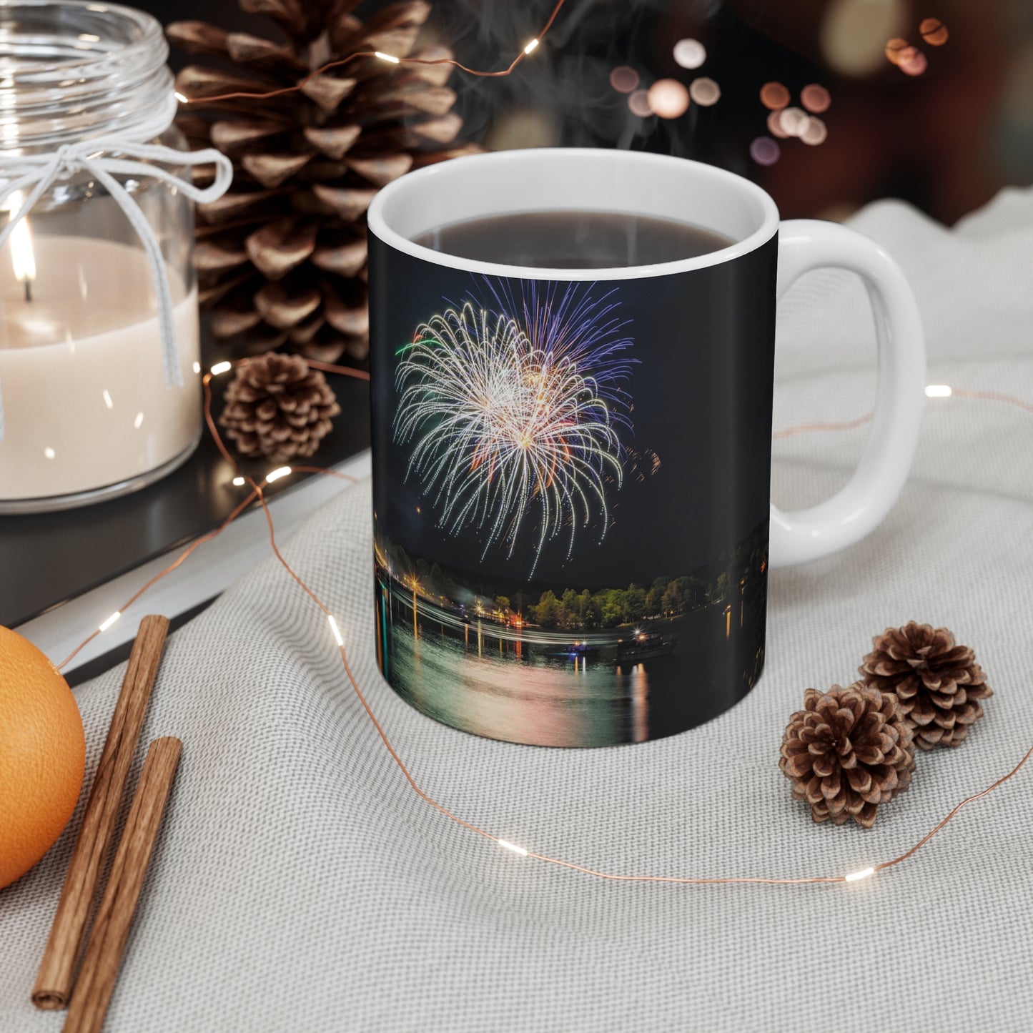 Fair Haven 4th of July Fireworks Mug - 11oz Photo Coffee Cup