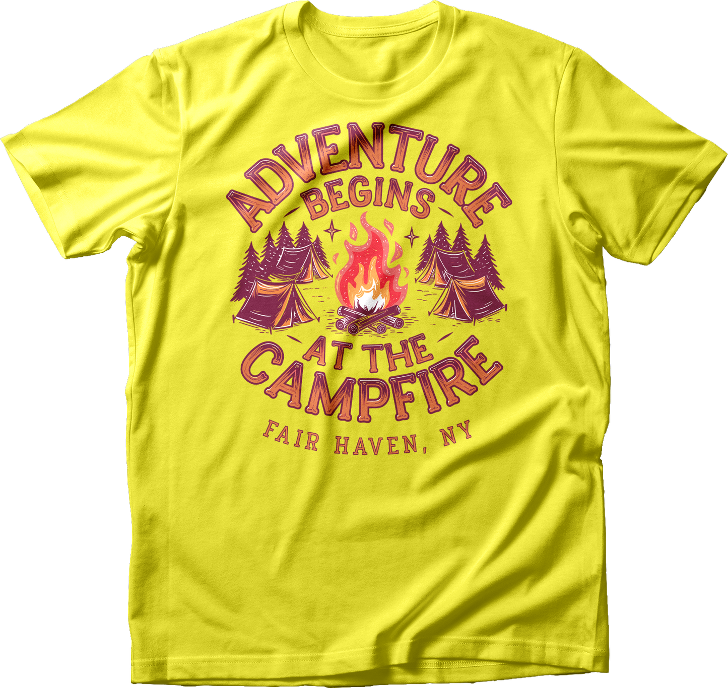 Adventure Begins at the Campfire T-Shirt