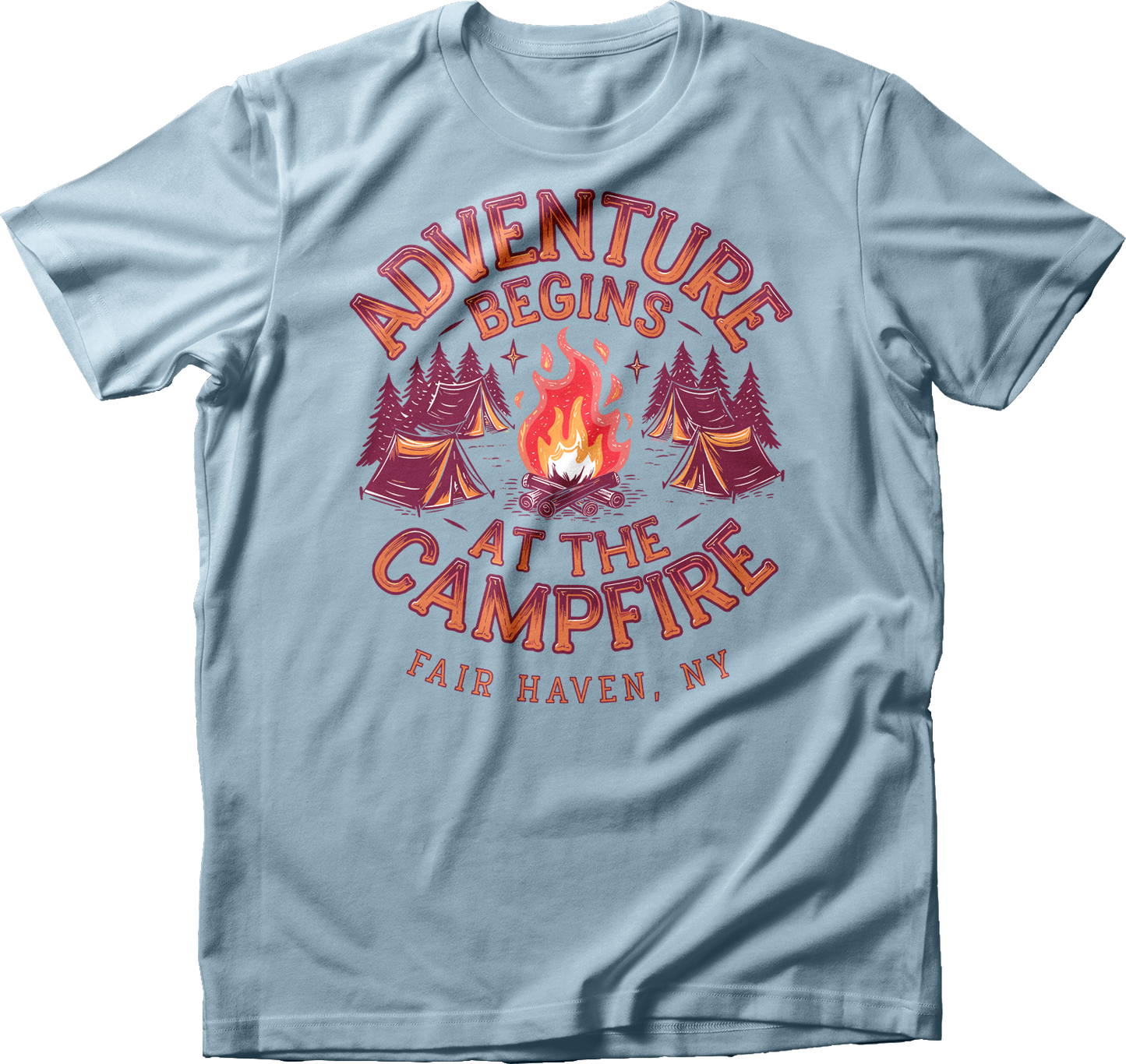 Adventure Begins at the Campfire T-Shirt