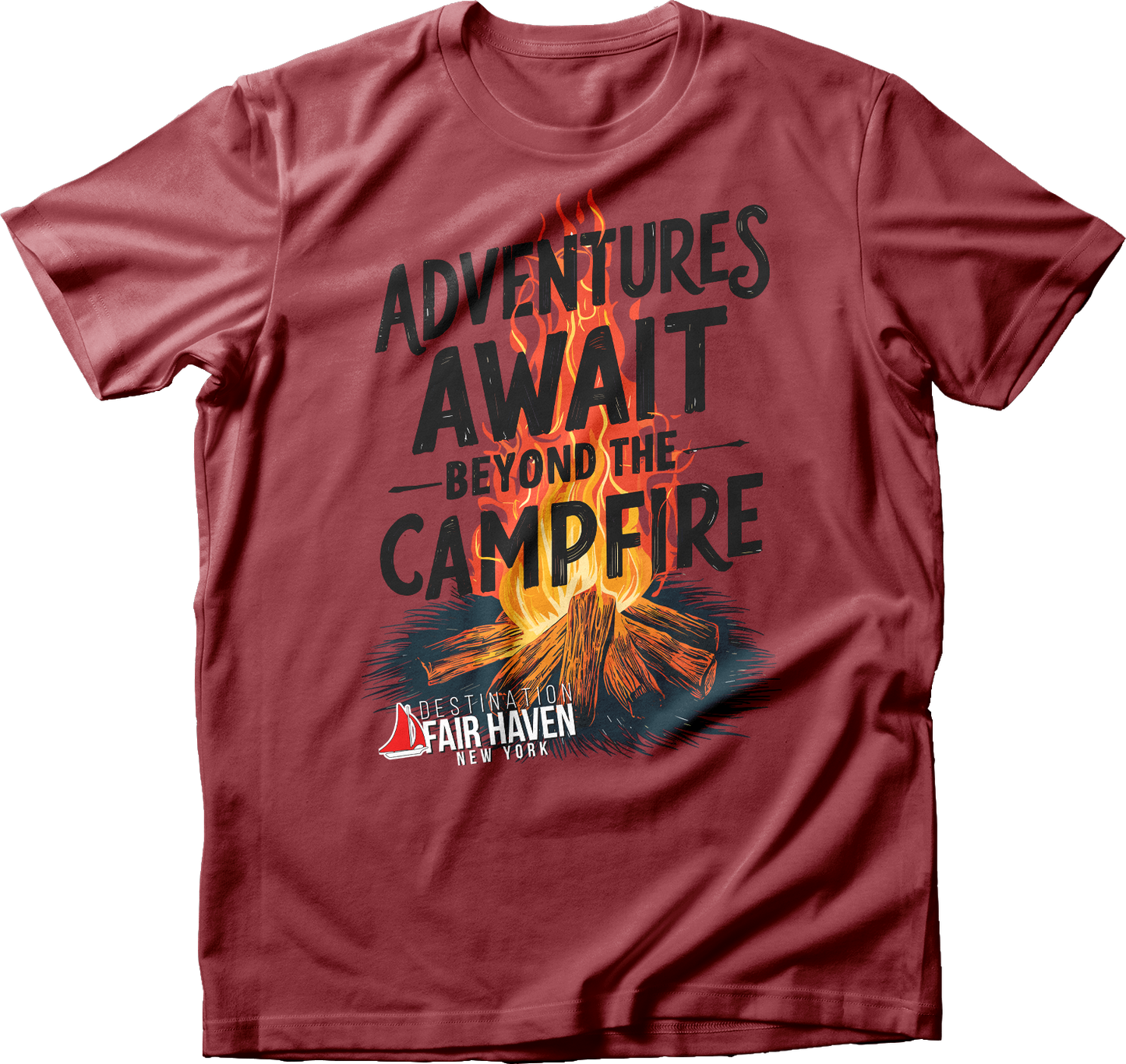Adventures Await Beyond the Campfire T-Shirt