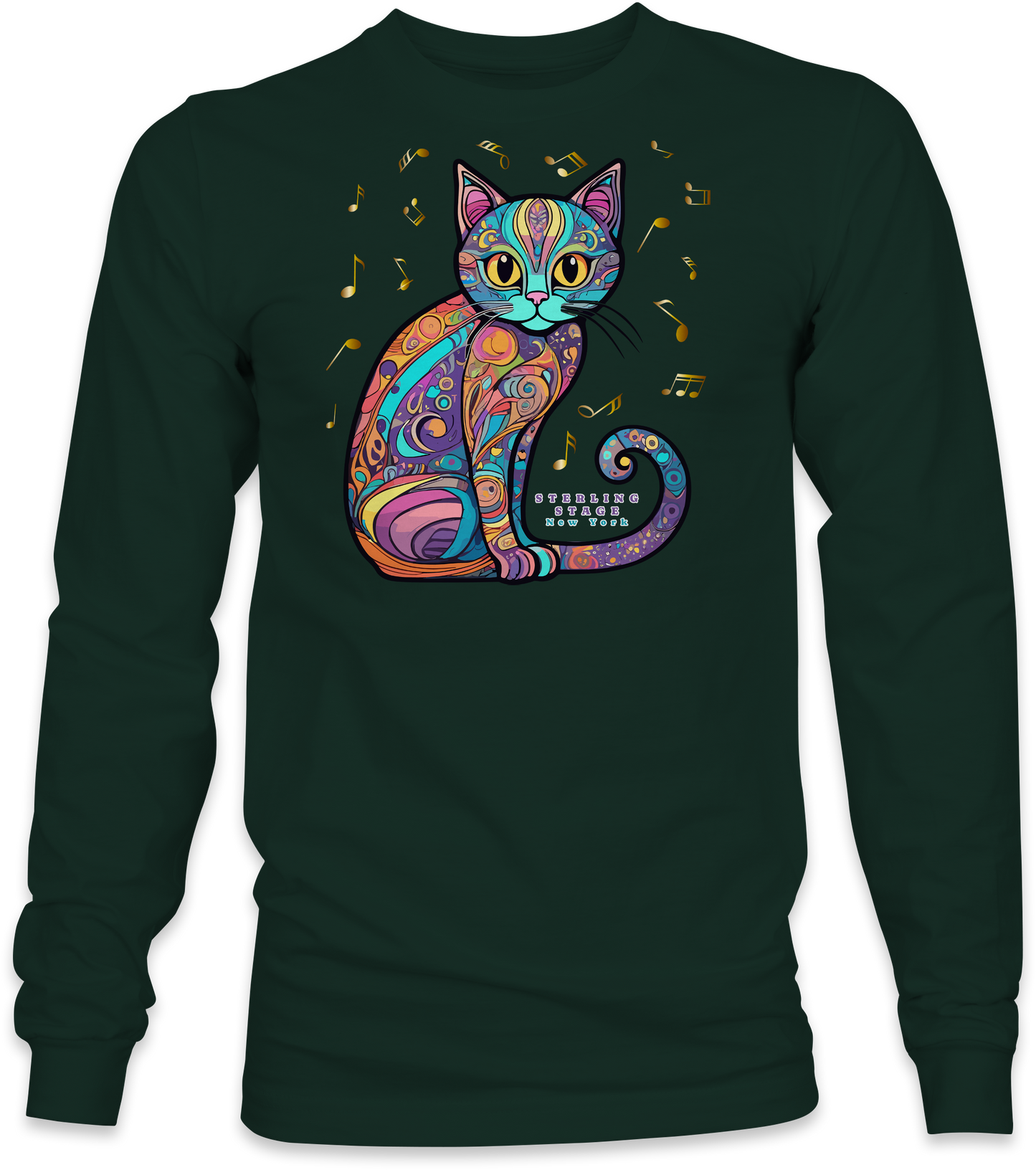 Sterling Stage Trippy Cat Long-Sleeve