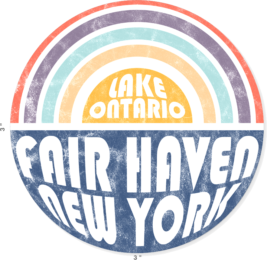 Fair Haven Retro Shoreline Sun Sticker