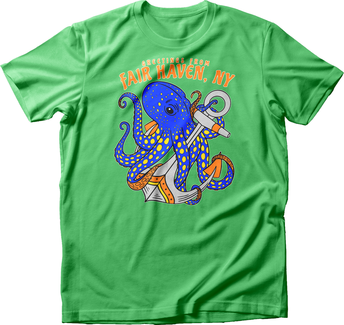 Greetings from Fair Haven, NY Dark Blue Octopus T-Shirt