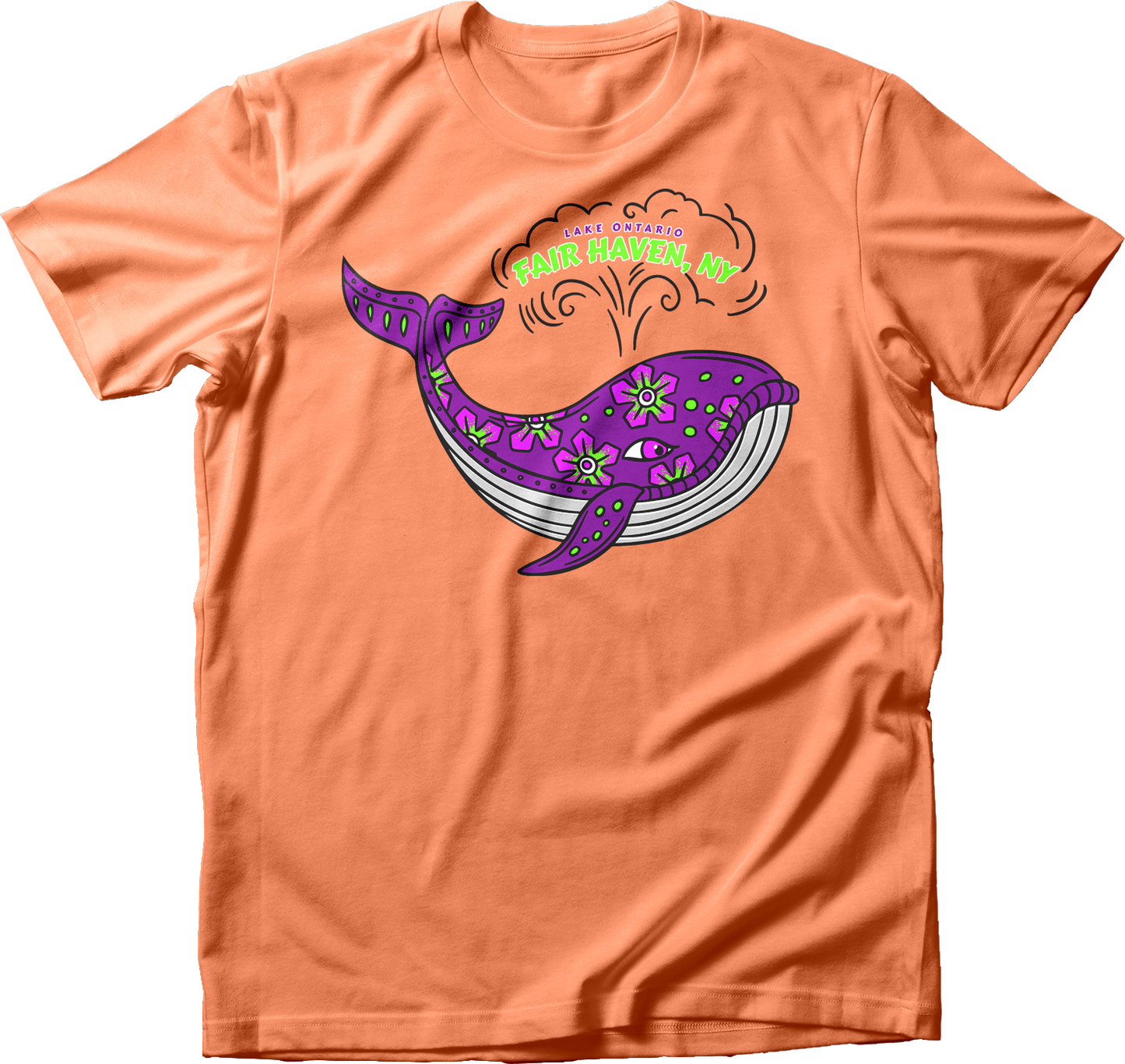 Fair Haven, NY Purple Whale T-Shirt