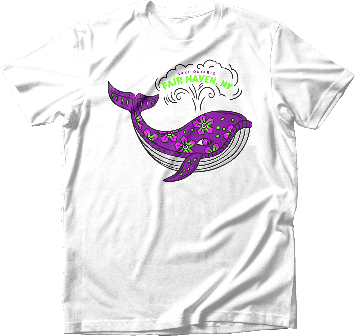 Fair Haven, NY Purple Whale T-Shirt