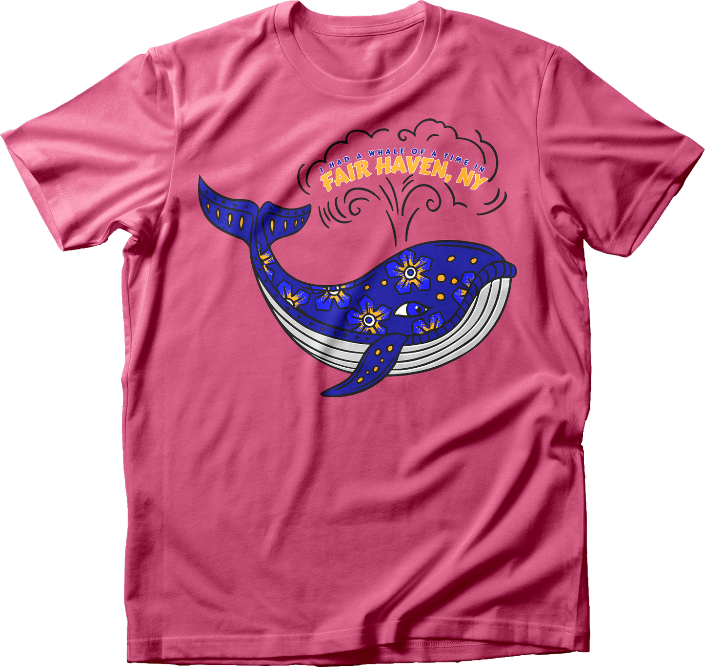 Fair Haven, NY Dark Blue Whale T-Shirt