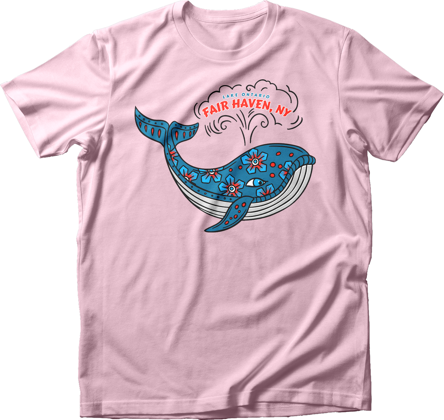 Fair Haven, NY Light Blue Whale T-Shirt