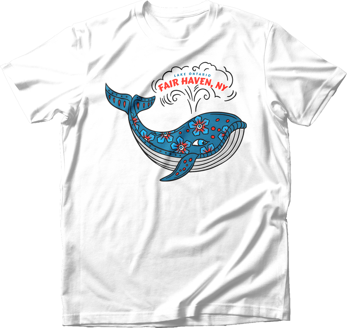 Fair Haven, NY Light Blue Whale T-Shirt