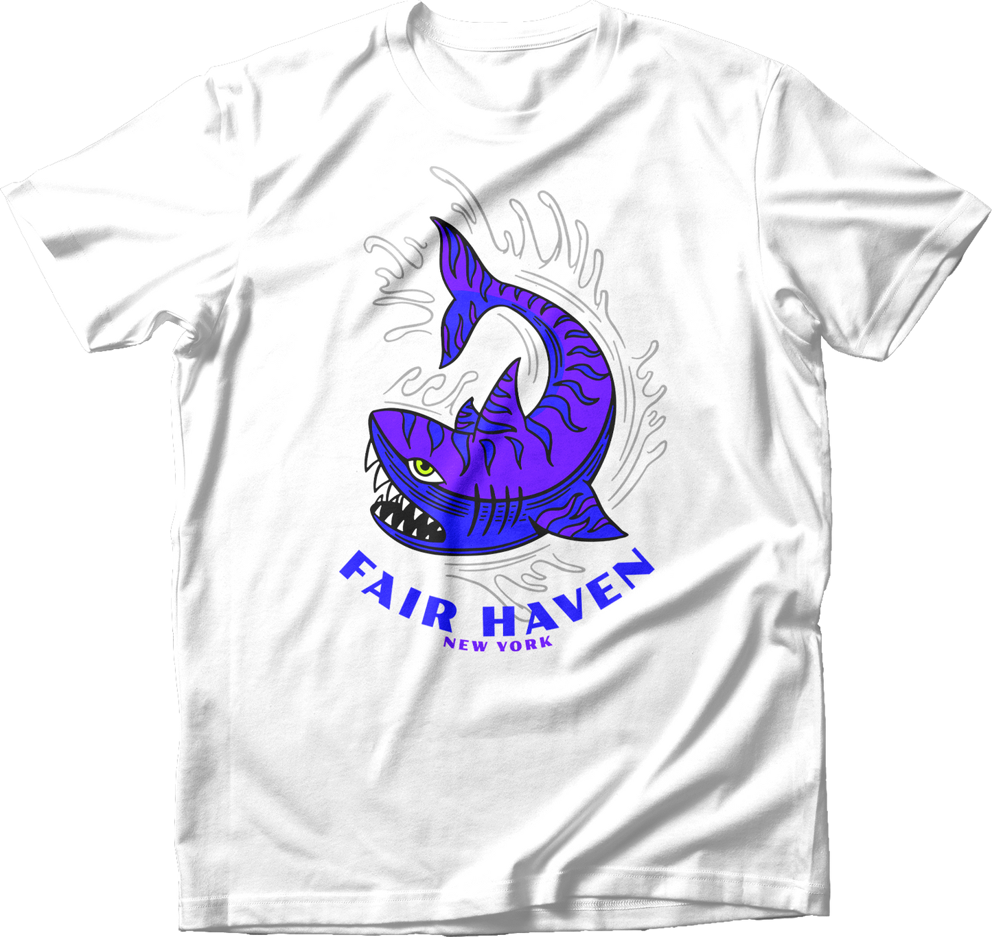 Fair Haven, NY Blue Tiger Shark T-Shirt