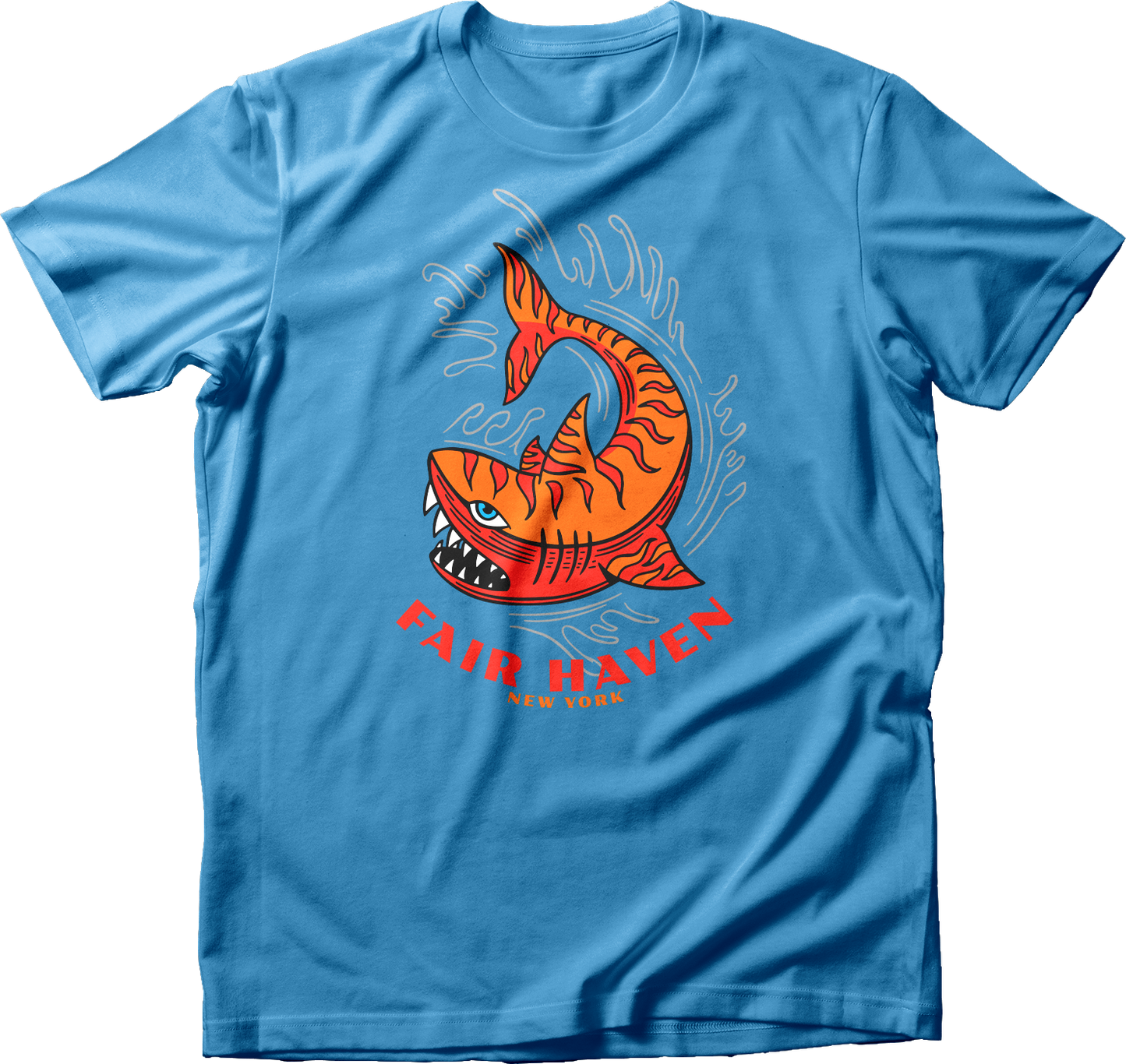 Fair Haven, NY Orange Tiger Shark T-Shirt