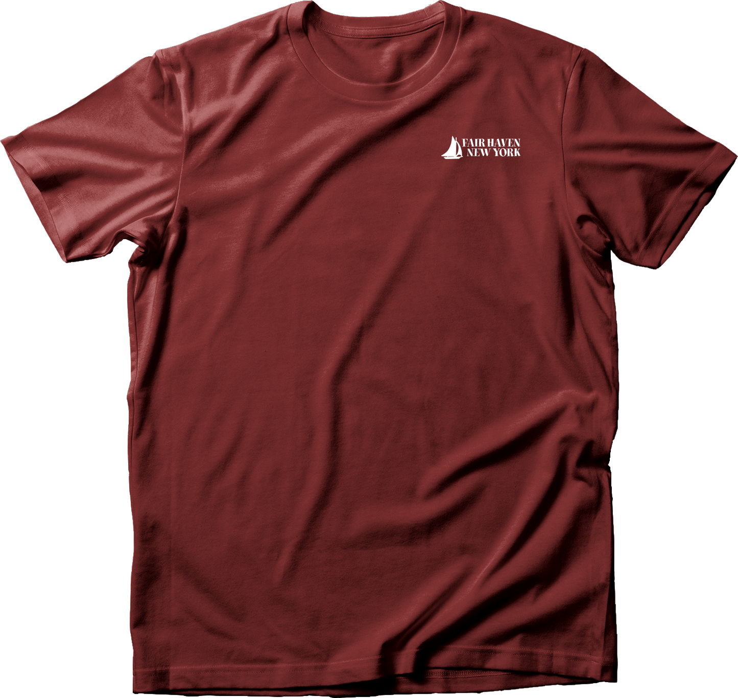 Fair Haven Sailboat small in White T-Shirt