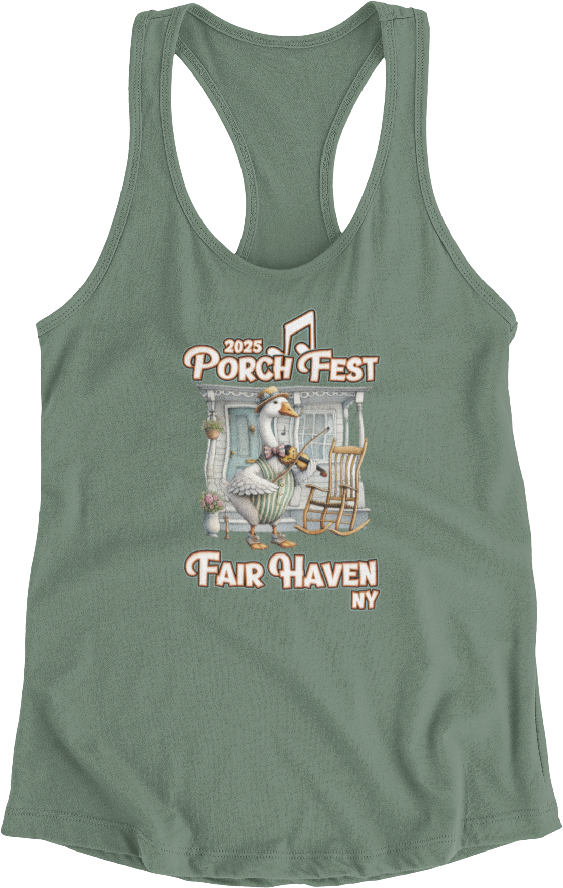 Fair Haven Porchfest 2025 Ladies Racerback Tank
