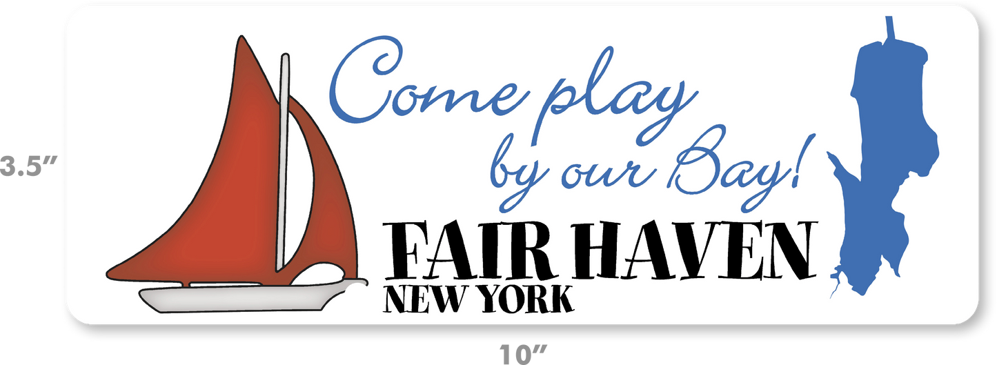 Come Play By Our Bay Bumper Sticker