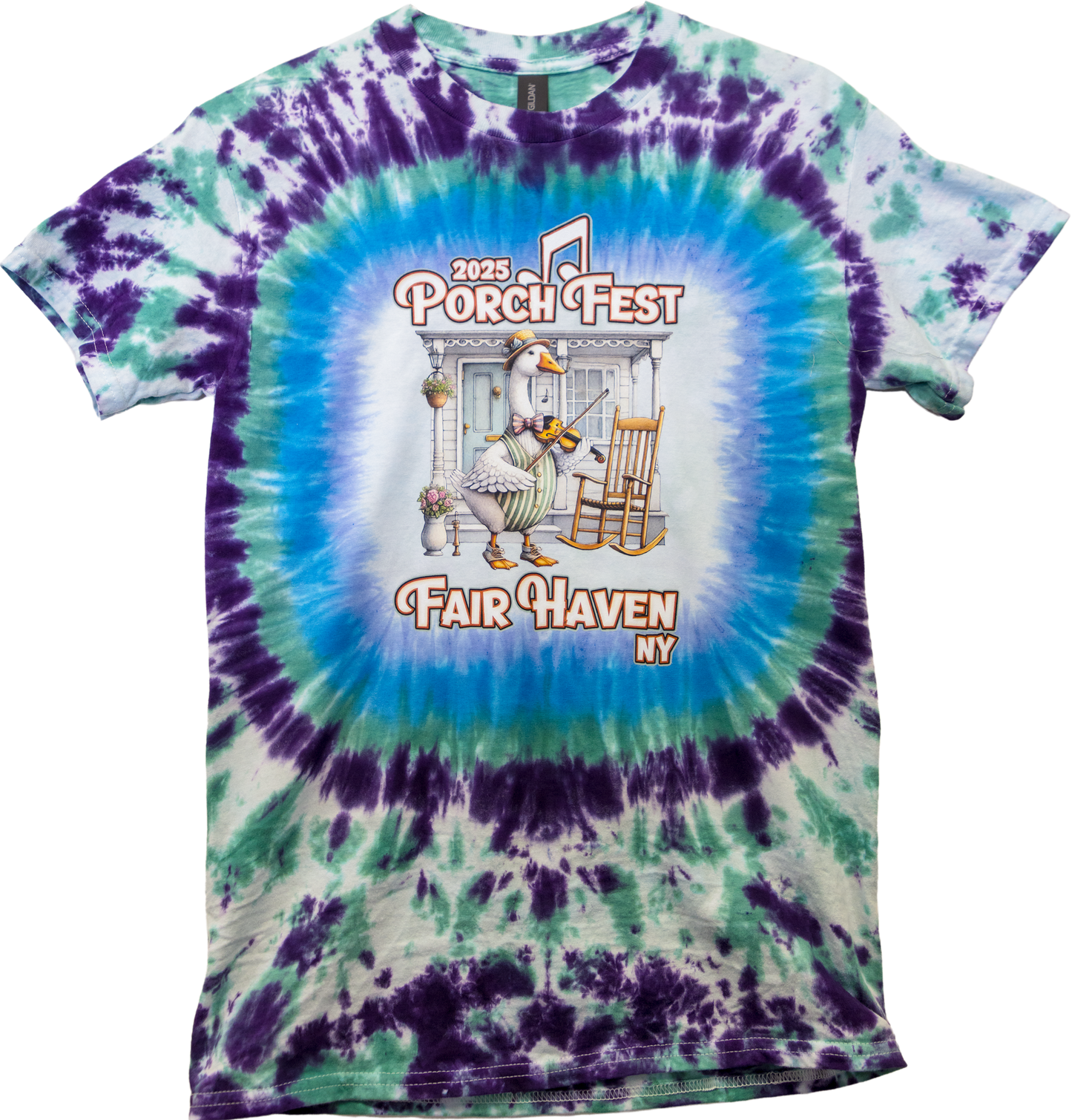 Fair Haven Porchfest 2025 Handmade Tie-Dye T-Shirt