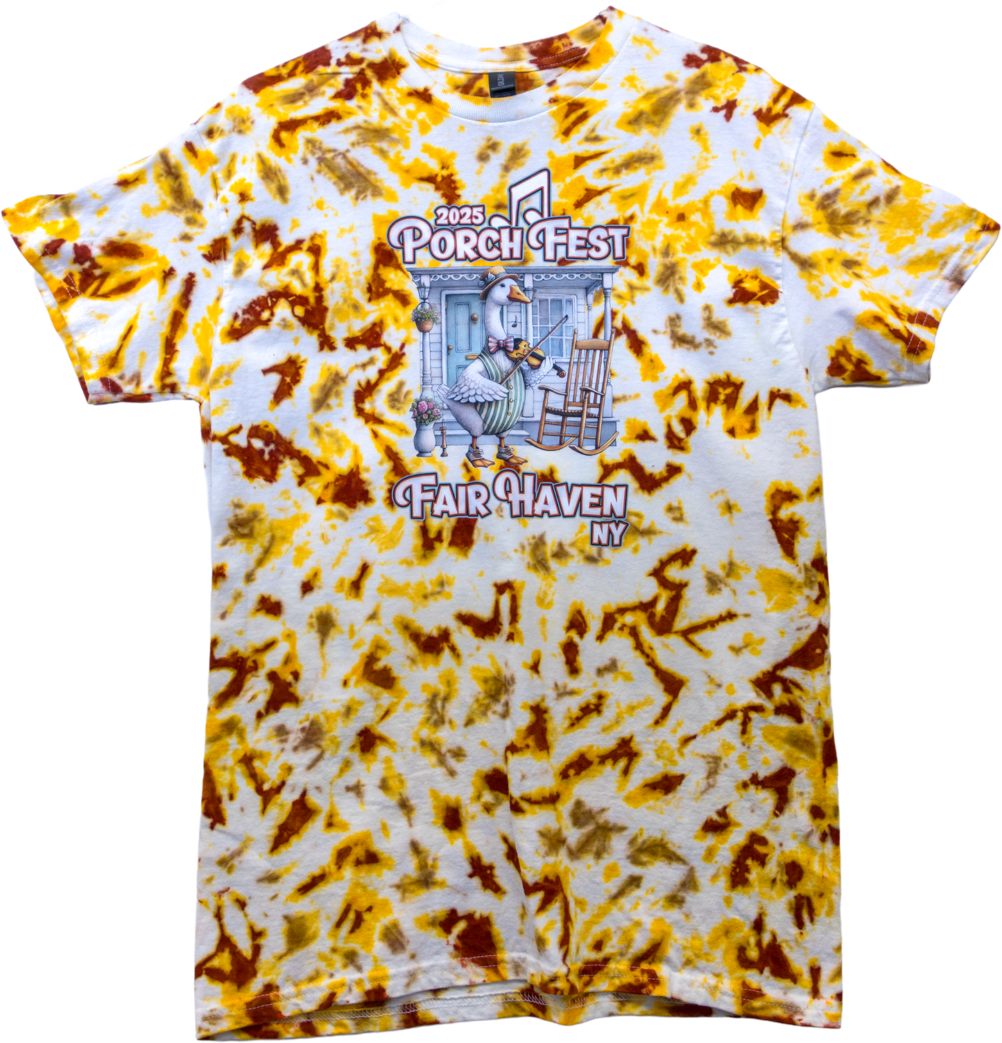 Fair Haven Porchfest 2025 Handmade Tie-Dye T-Shirt