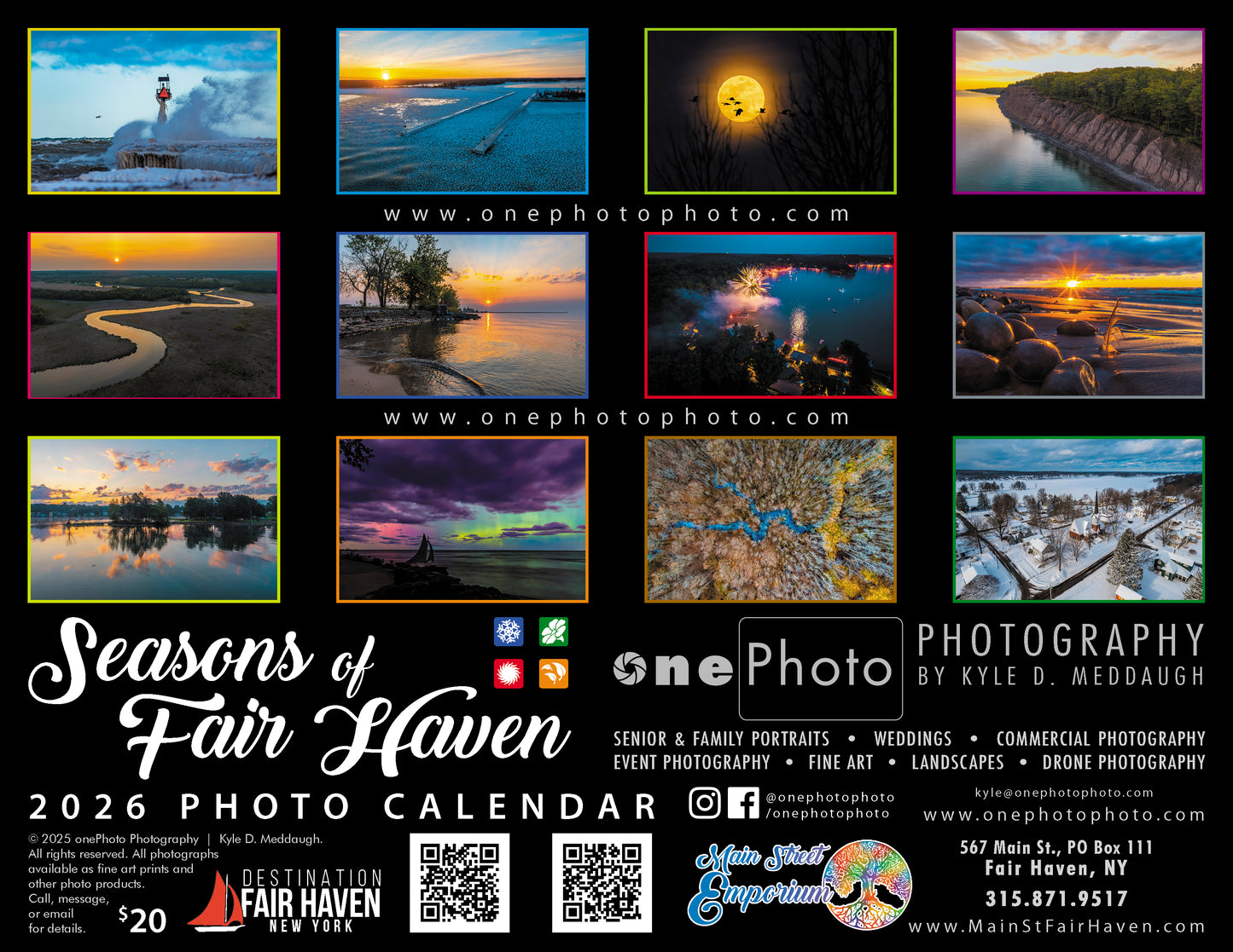 2026 onePhoto Seasons of Fair Haven photo calendar