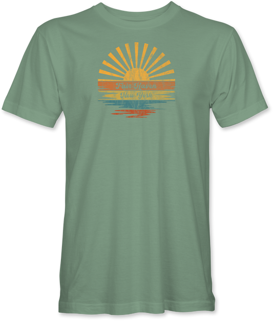 Retro Sunset Splash T