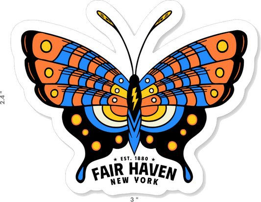 Fair Haven, NY Butterfly Sticker