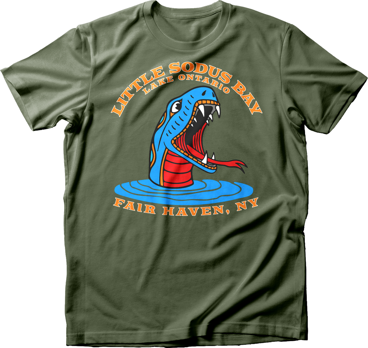 Fair Haven, NY Sea Snake Blue T-Shirt