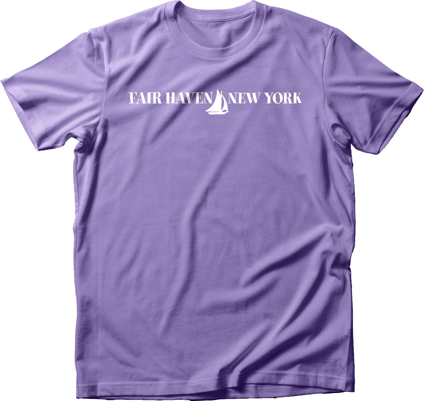 Fair Haven Sailboat horizontal in White T-Shirt