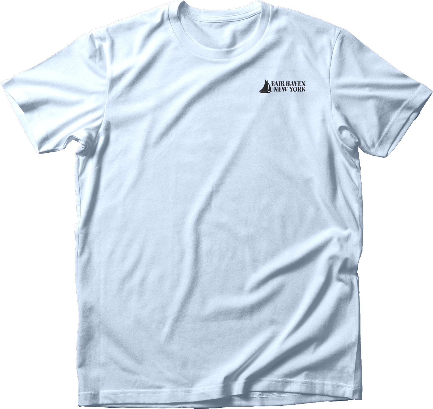 Fair Haven Sailboat small in Black T-Shirt