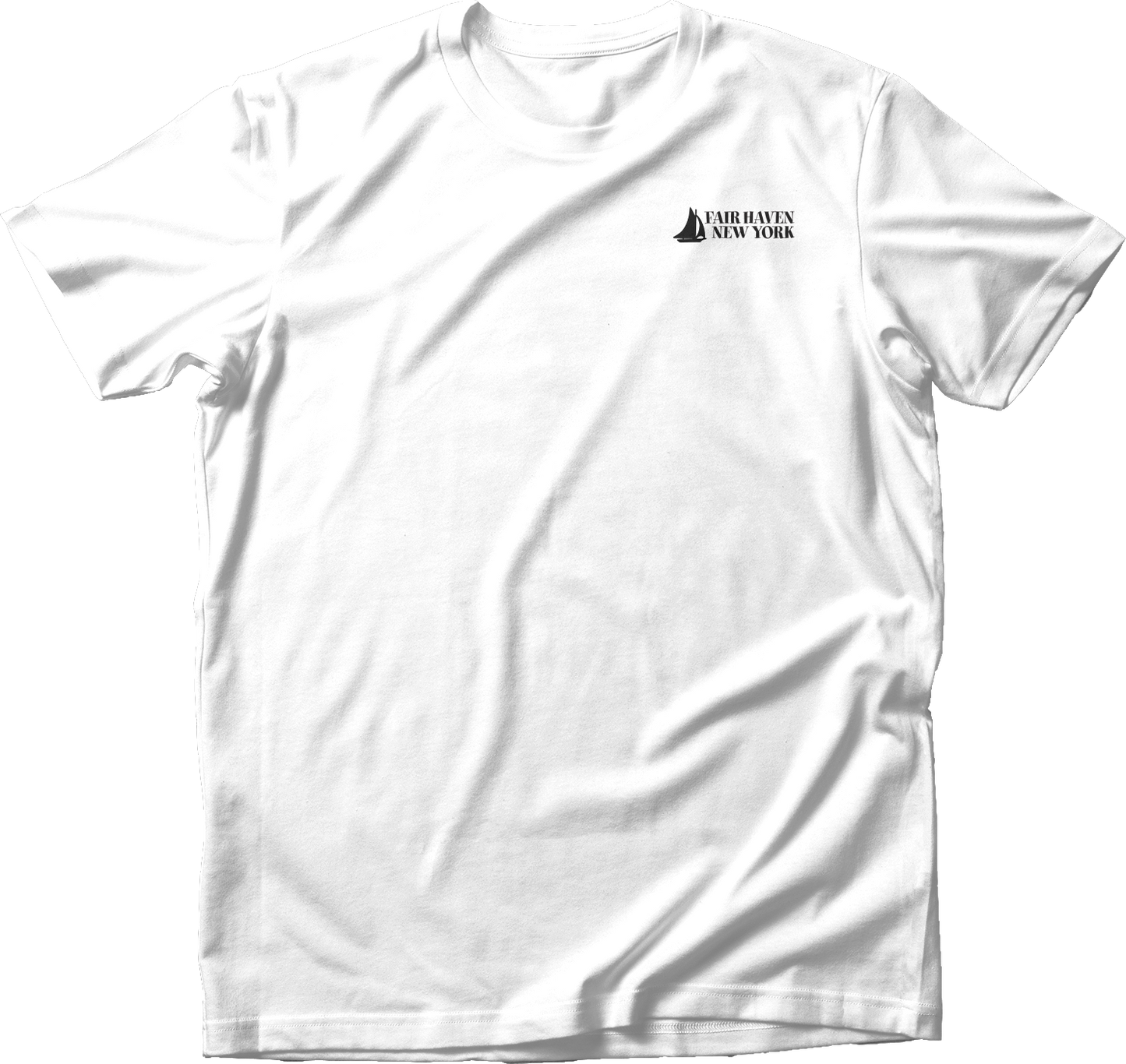 Fair Haven Sailboat small in Black T-Shirt