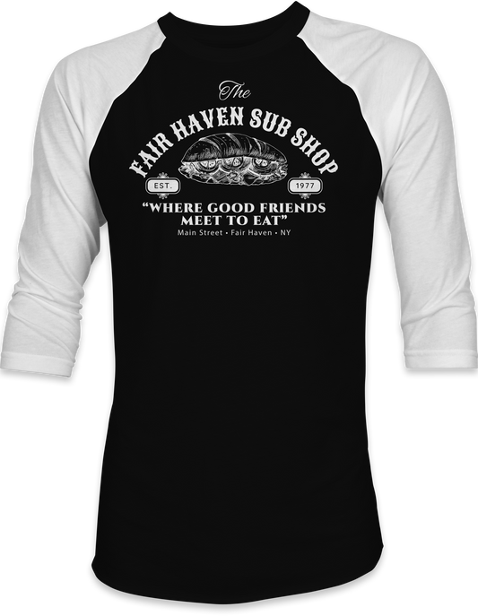 Fair Haven Sub Shop 3/4-Sleeve Baseball Shirt