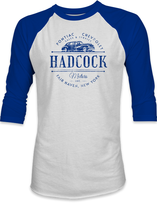 Hadcock Motors 3/4-Sleeve Baseball Shirt