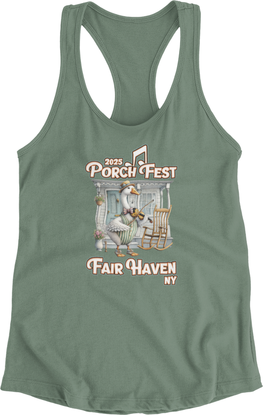 Fair Haven Porchfest 2025 Ladies Racerback Tank