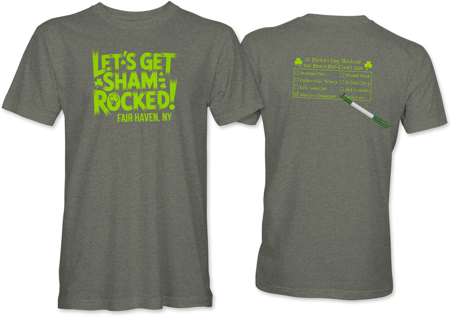 2026 St. Patrick's Day Weekend Pub Crawl T-Shirt