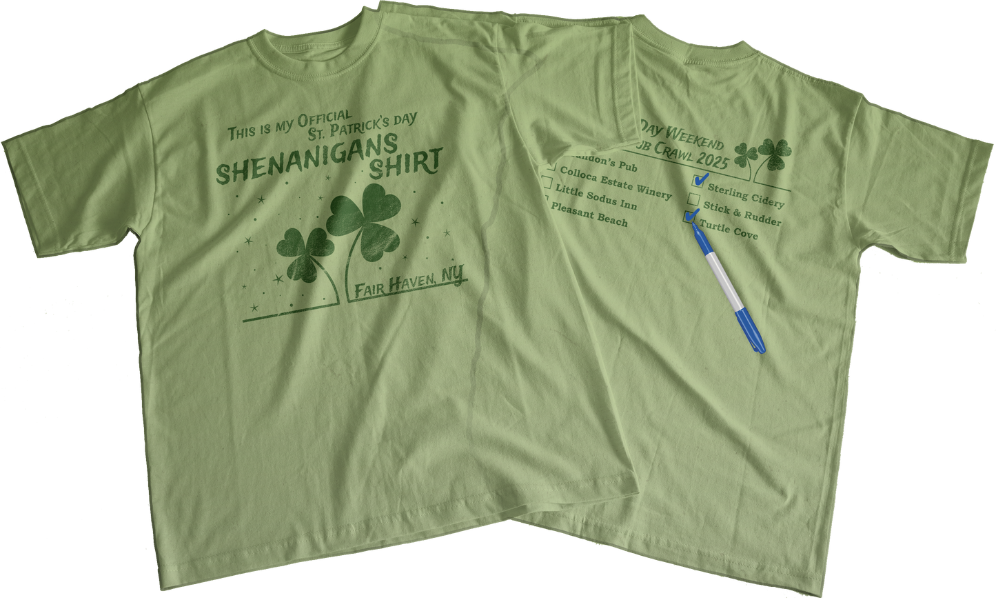 2025 St. Patrick's Day Weekend Pub Crawl T-Shirt
